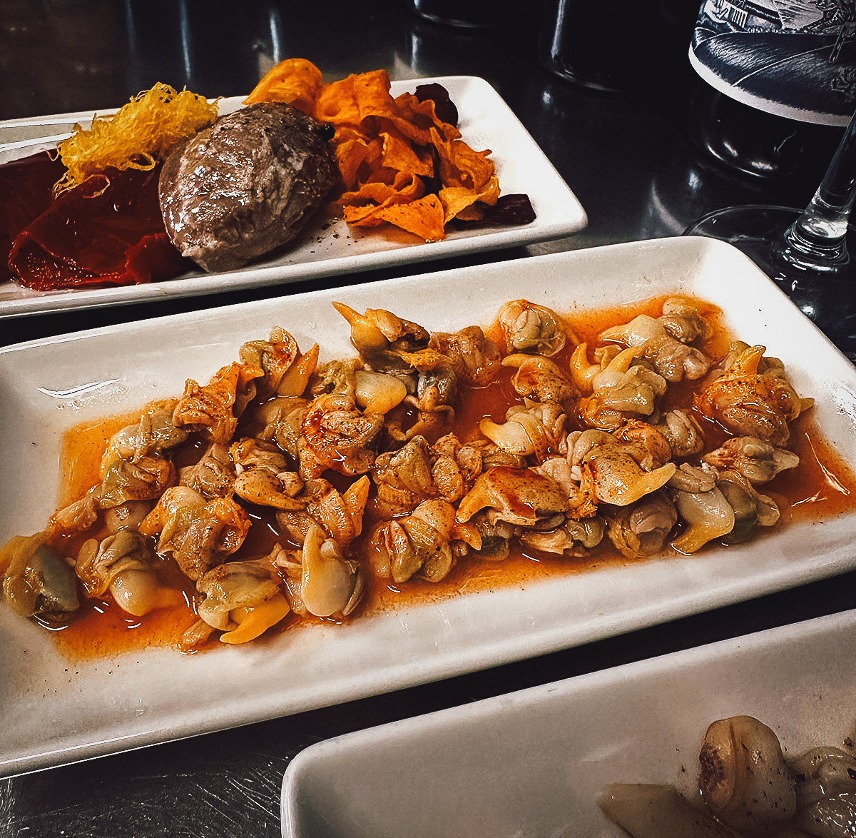 Clams at a restaurant in Barcelona