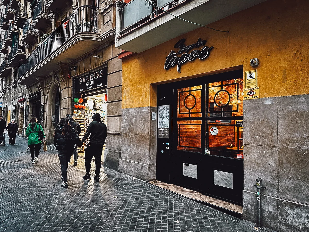 Sagradas Tapas restaurant in Barcelona, Spain