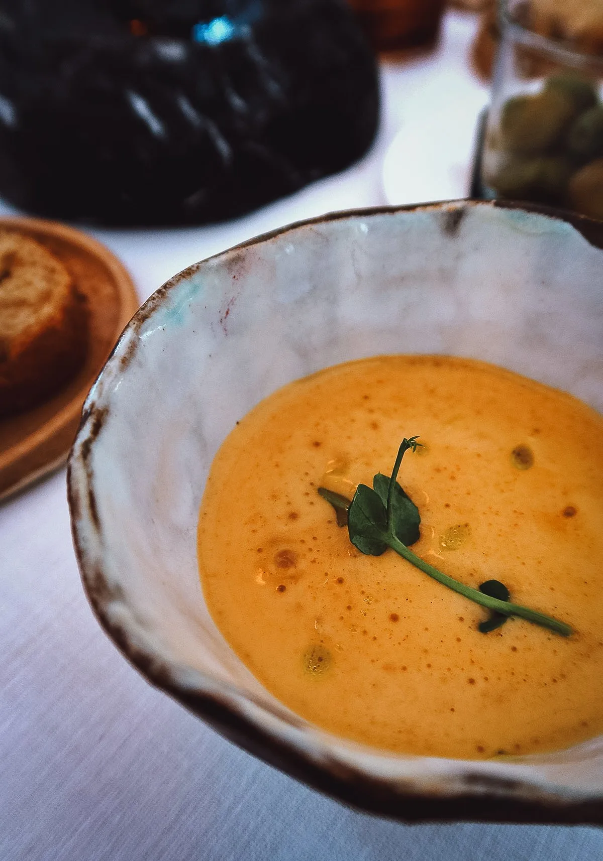 Soup at a restaurant in Malaga