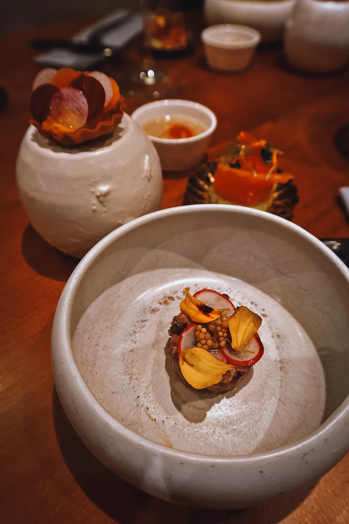 Appetizers at a restaurant in Malaga