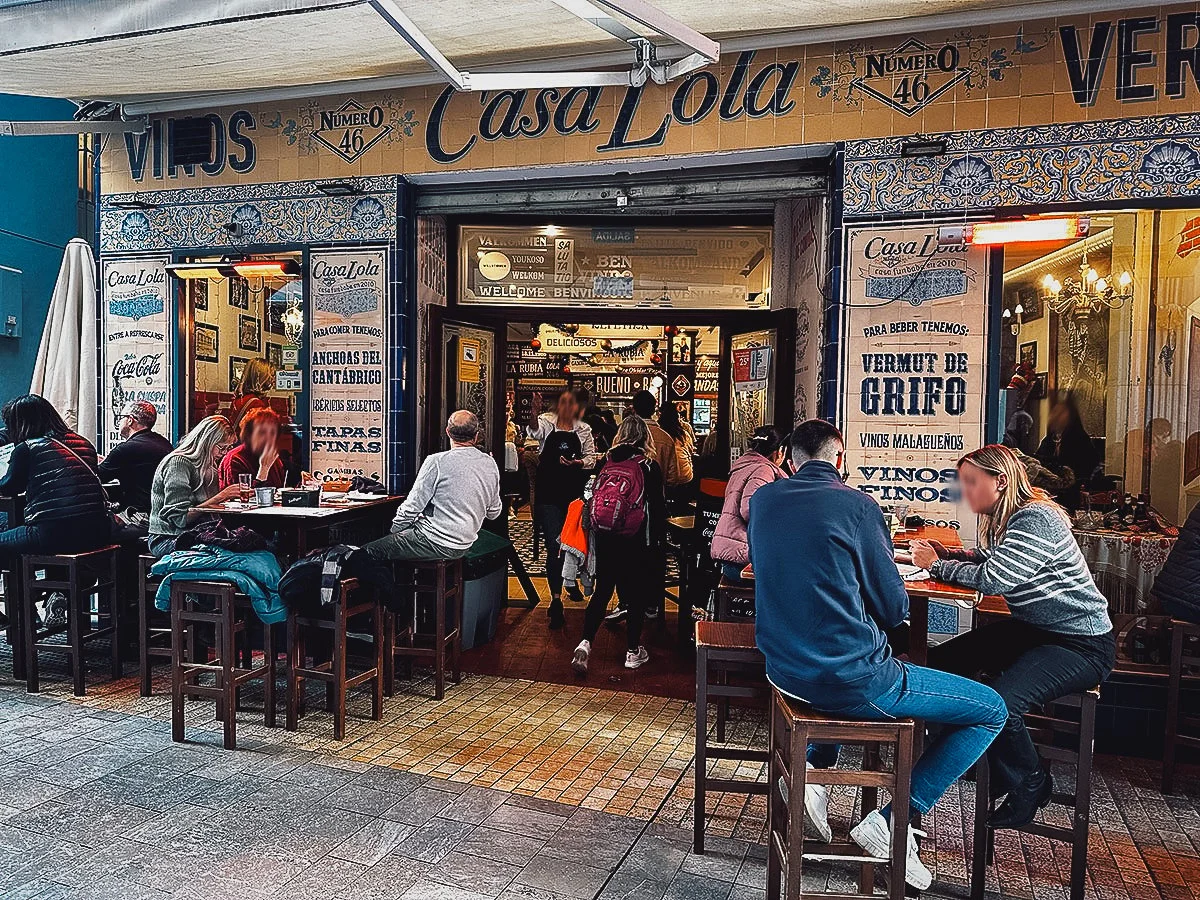 Casa Lola restaurant in Malaga, Spain