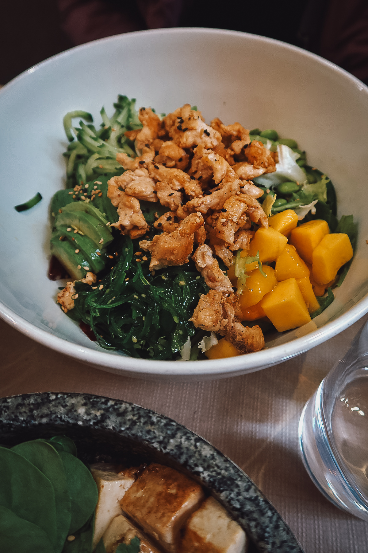 Poke bowl at a restaurant in Malaga