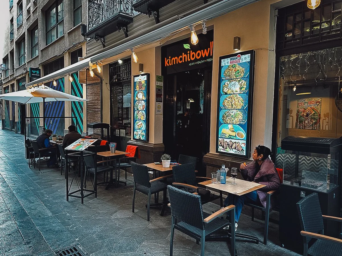 Kimchibowl restaurant in Malaga, Spain