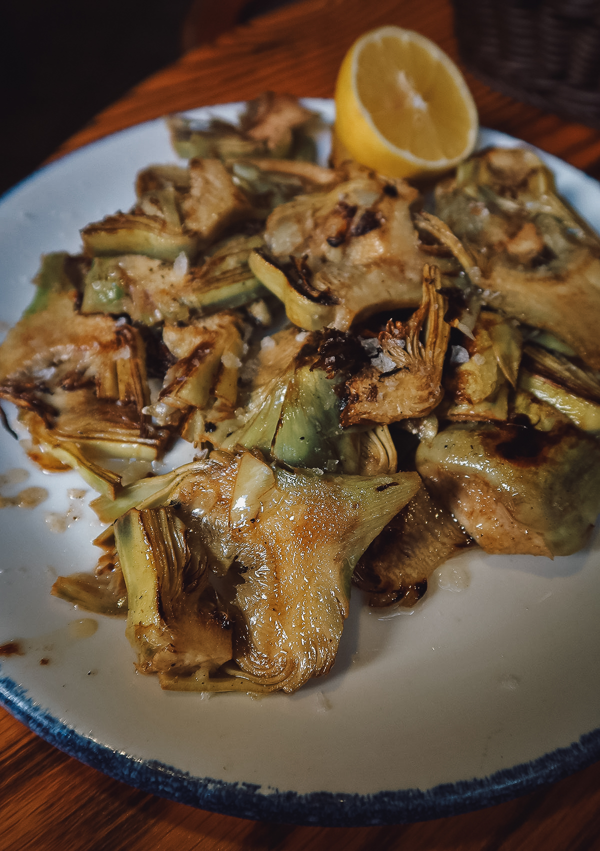 Artichokes at a restaurant in Malaga