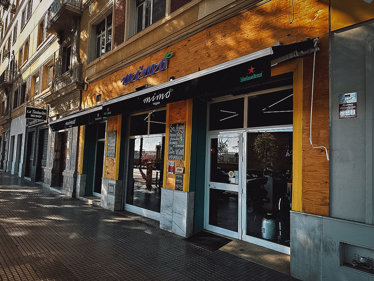 Mimo vegan restaurant in Malaga, Spain