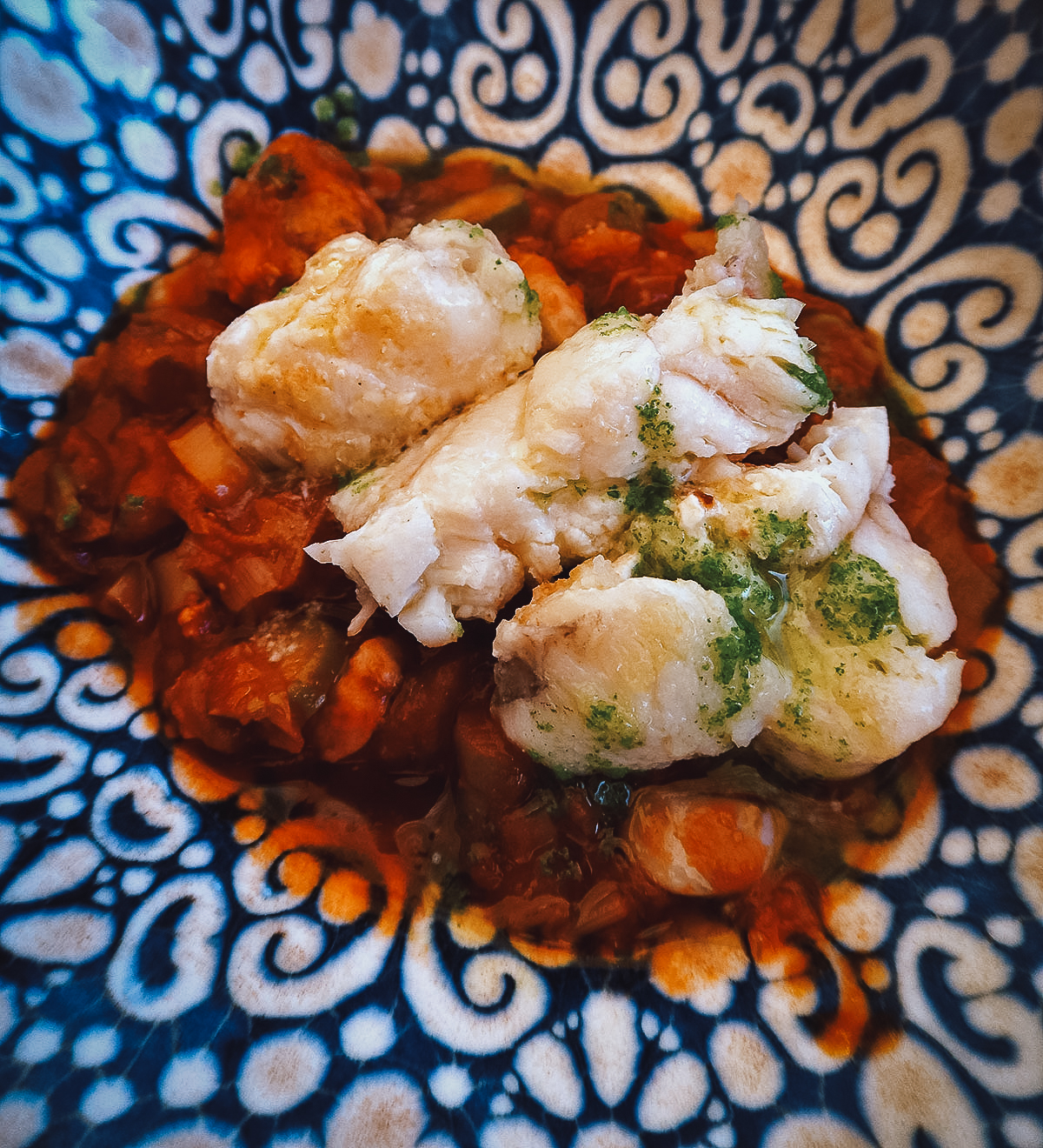 Monkfish at a restaurant in Malaga