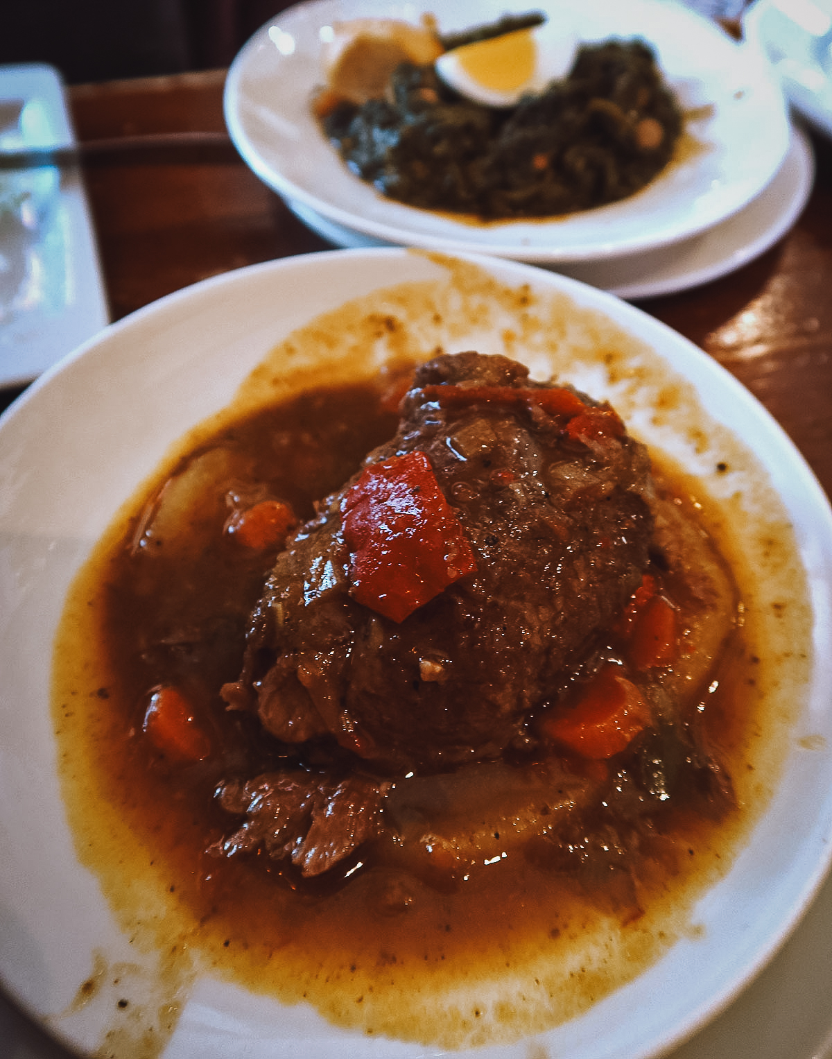 Pork cheek at a restaurant in Seville