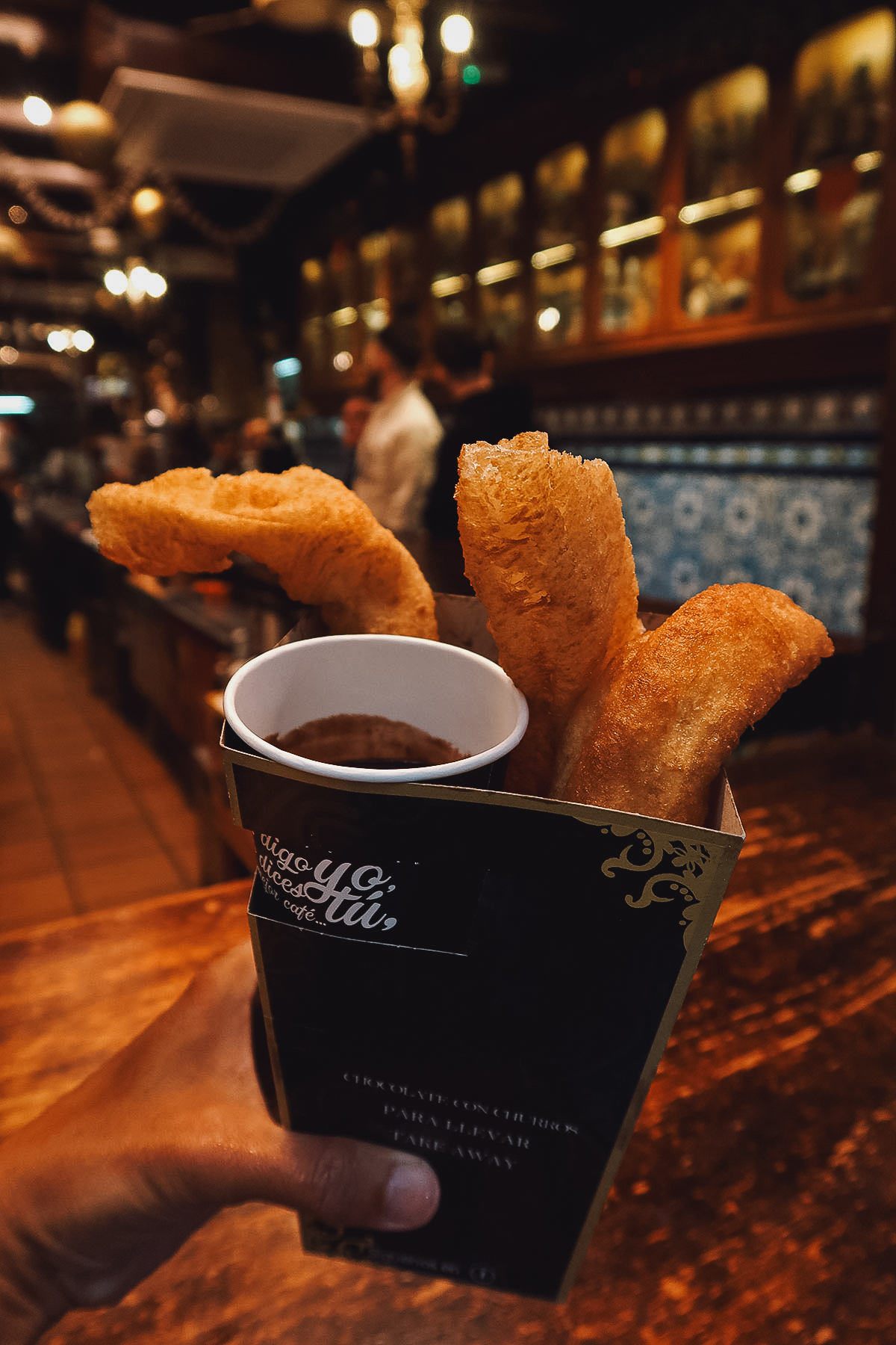 Churros at a restaurant in Seville