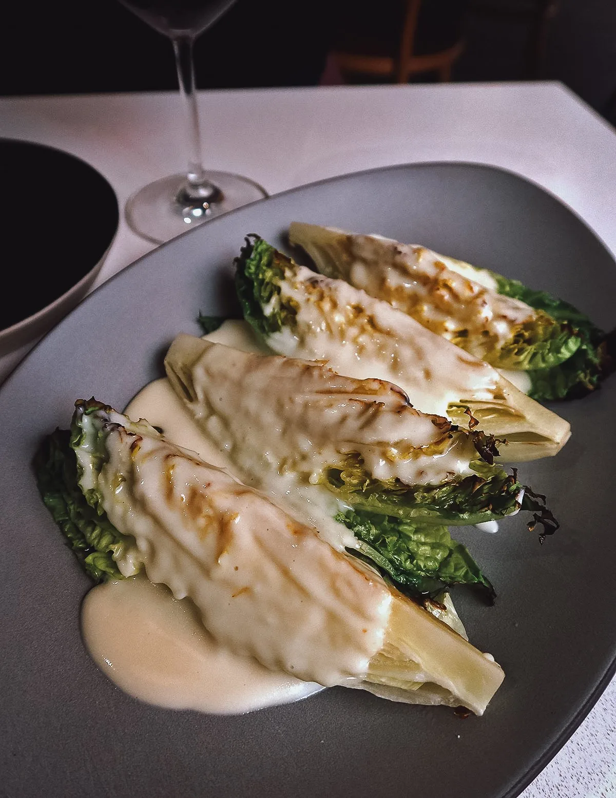 Roasted vegetables dish at a restaurant in Seville