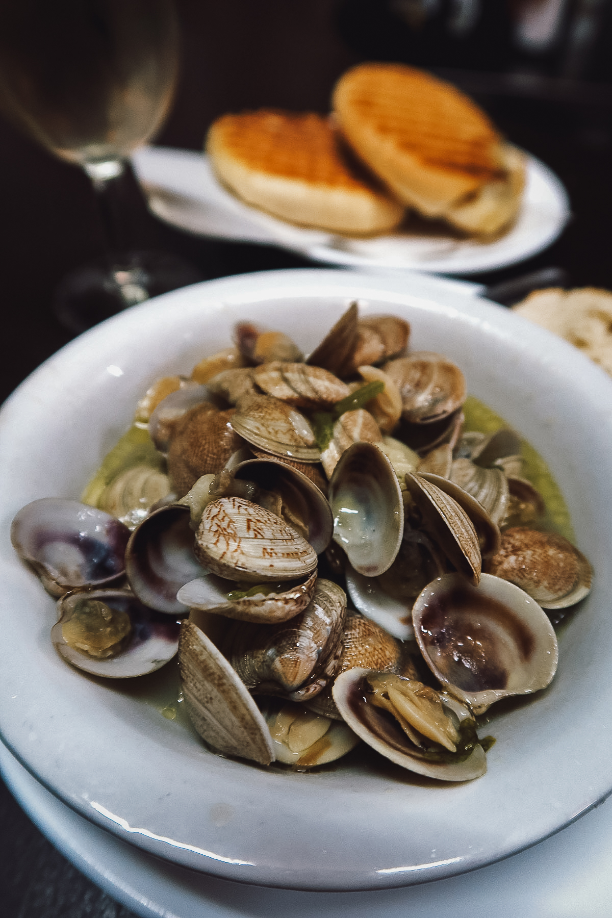 Clams at a restaurant in Seville