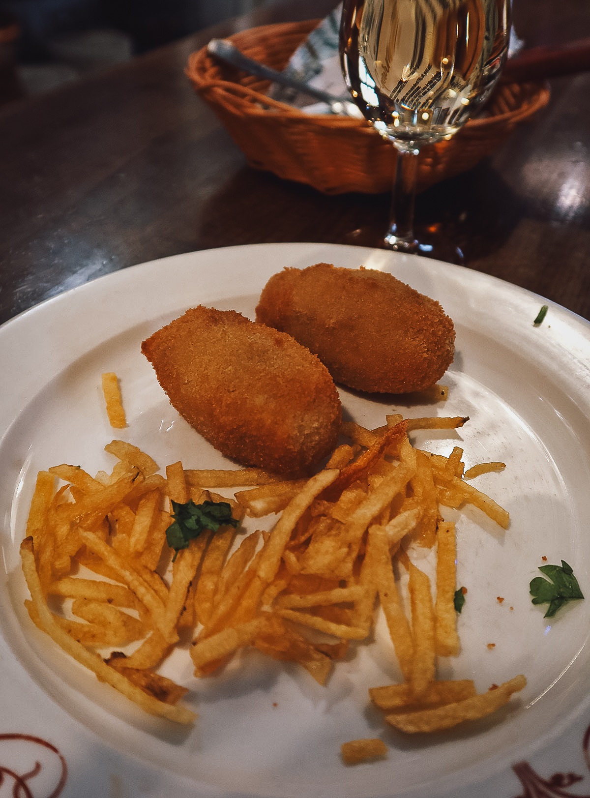 Croquettes at a restaurant in Seville