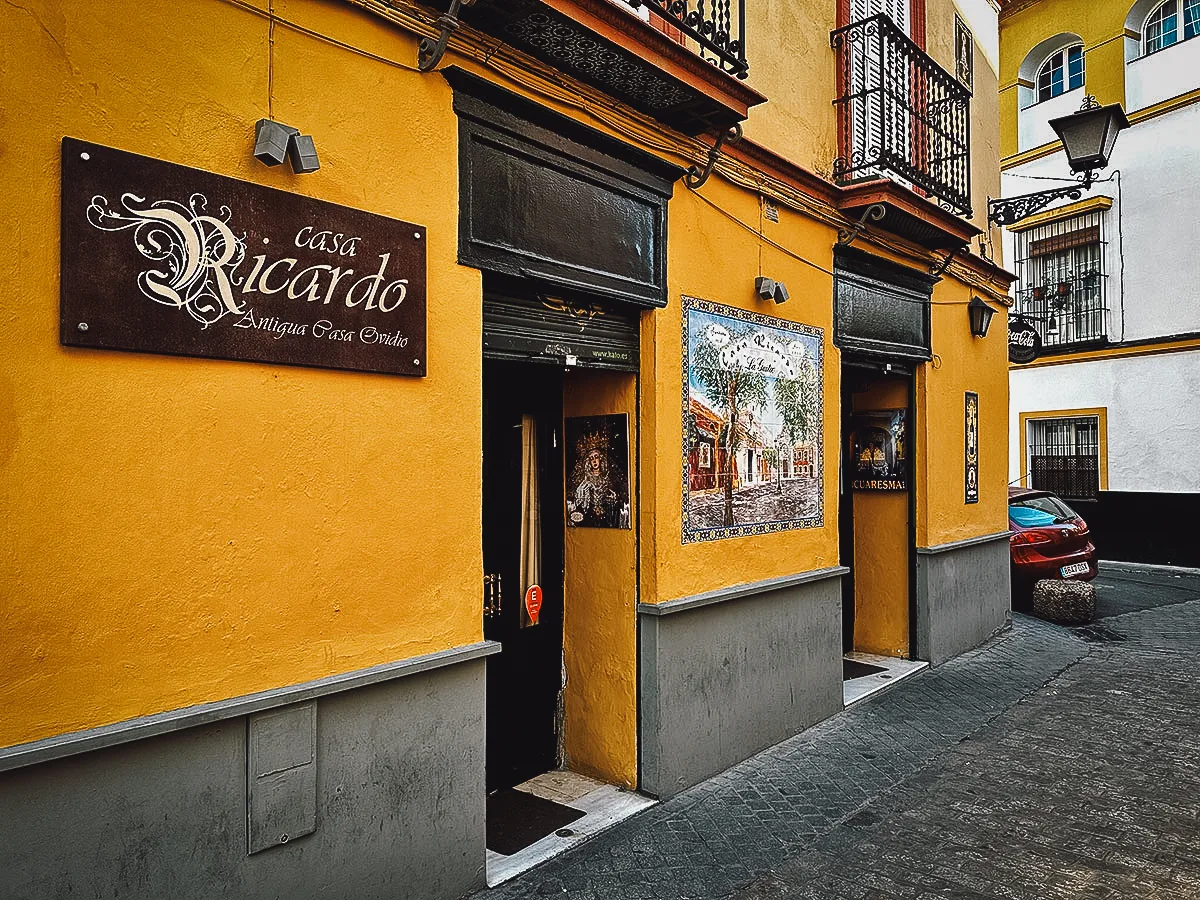 Casa Ricardo restaurant in Seville