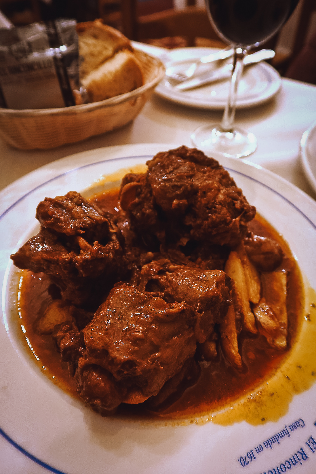 Ox tail at a restaurant in Seville