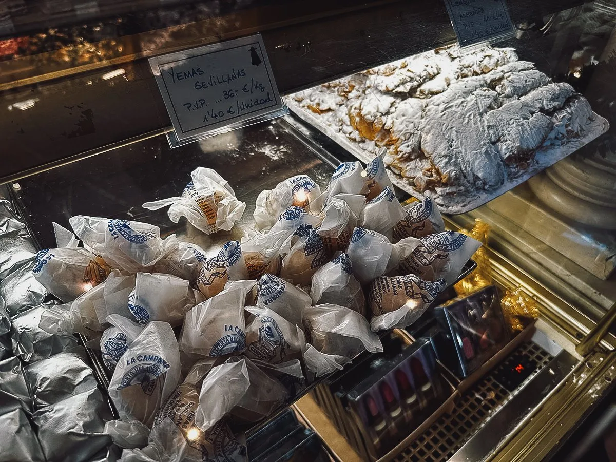 Spanish confections at a restaurant in Seville