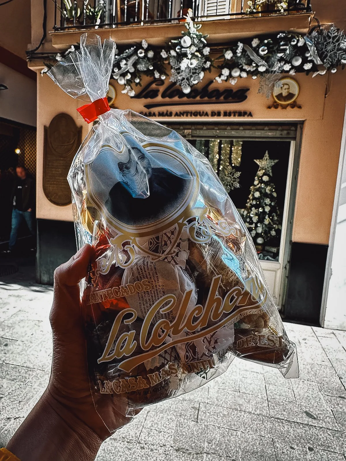 Bag of traditional Spanish confections from a shop in Seville