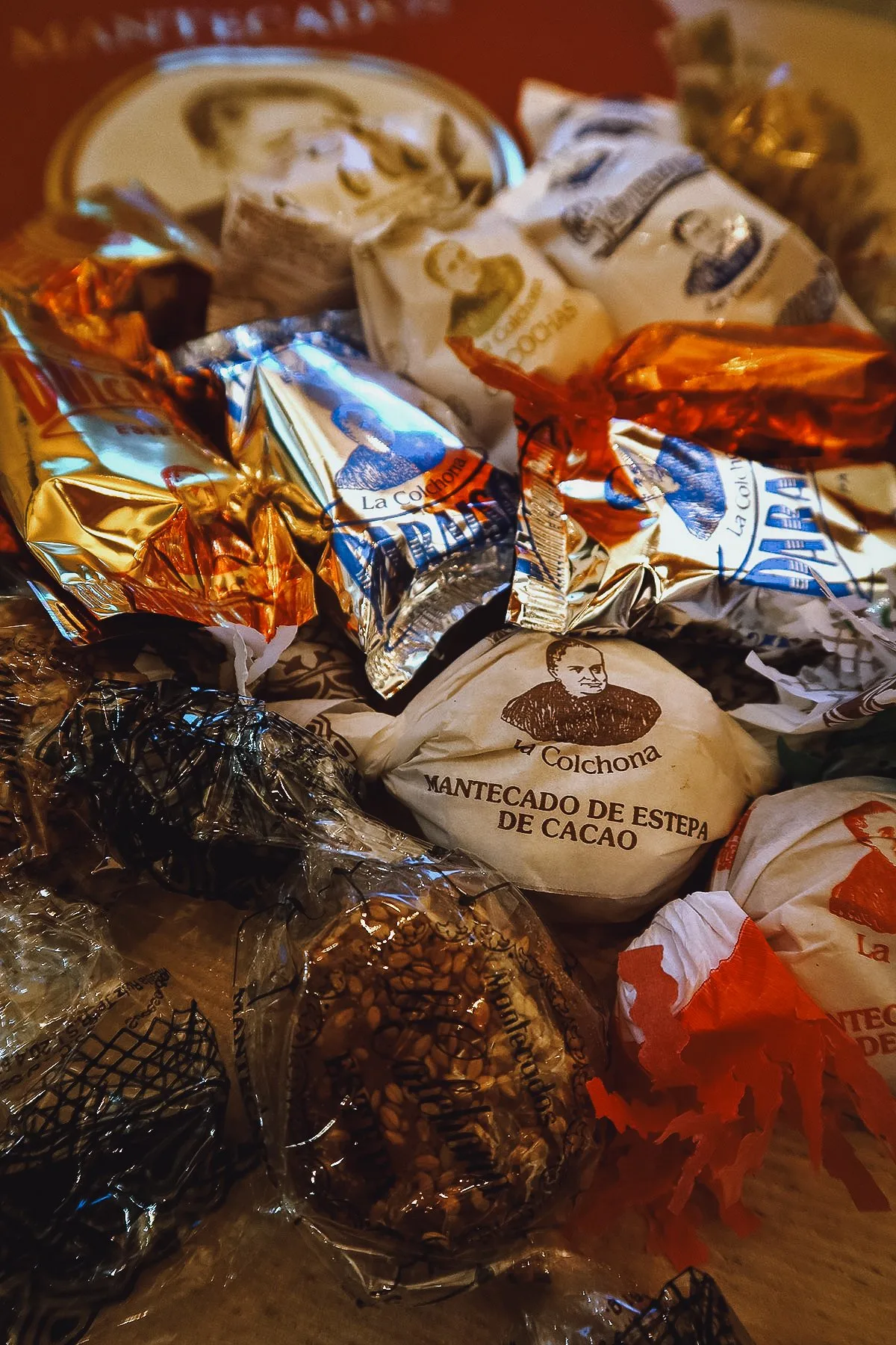 Traditional Spanish confections from a shop in Seville