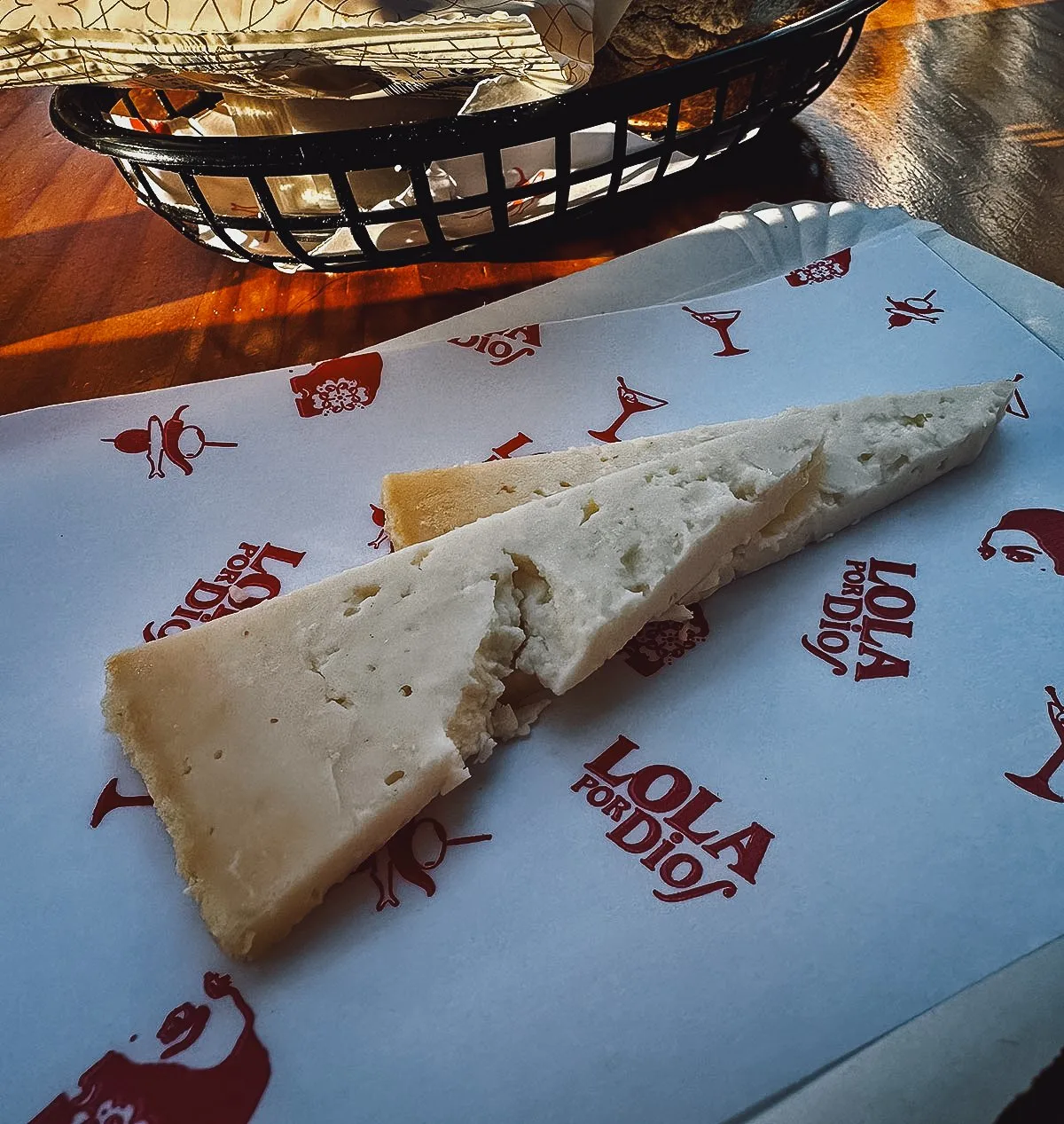 Cheese at a restaurant in Seville