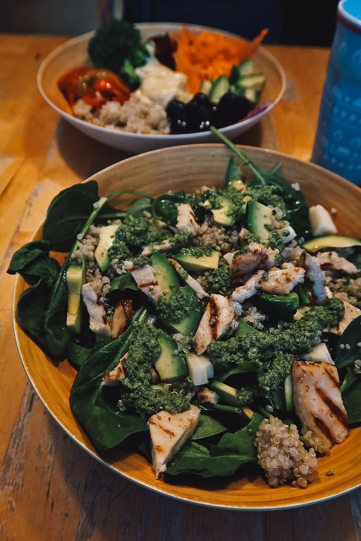 Salad bowl at a restaurant in Seville