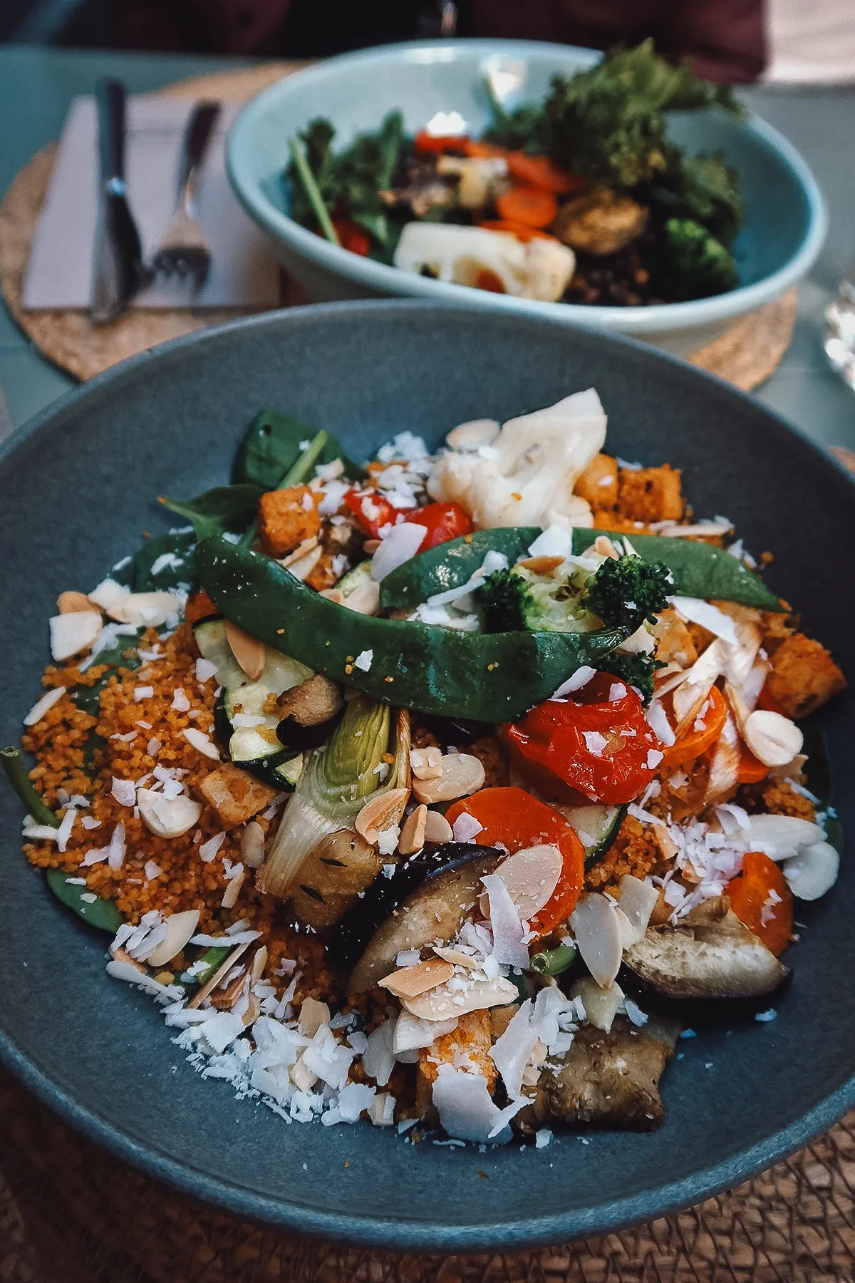 Salad bowl at a restaurant in Seville