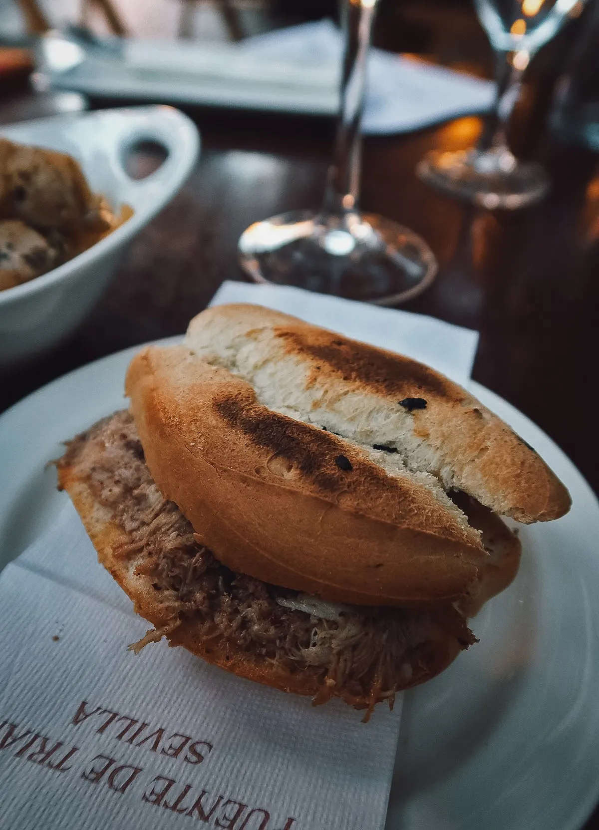 Montadito at a restaurant in Seville