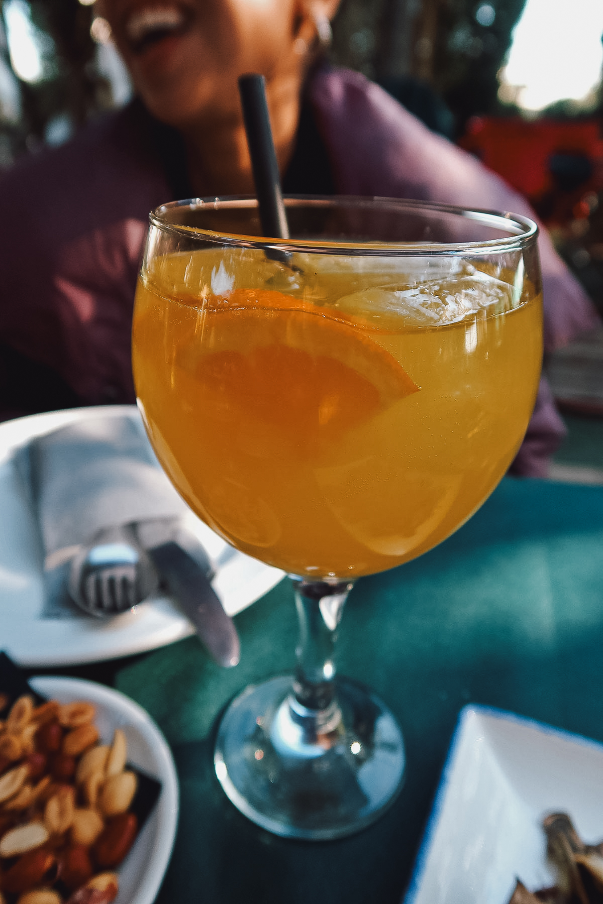 Agua de Valencia at a restaurant