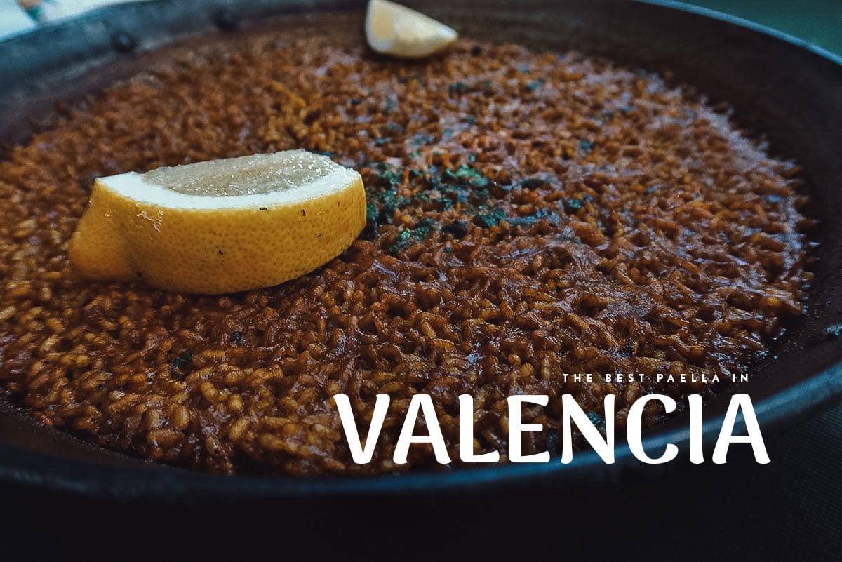 Paella from a restaurant in Valencia, Spain