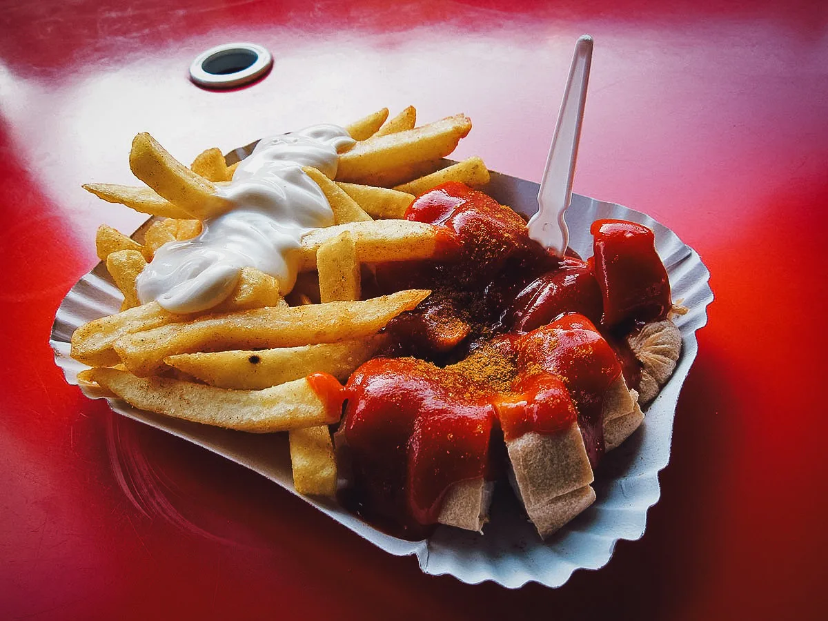 Currywurst at Konnopke in Berlin