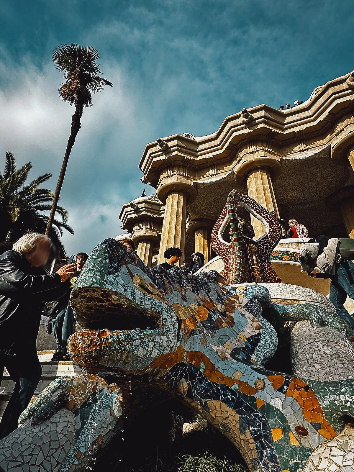 Salamander sculpture at Park Guell in Barcelona