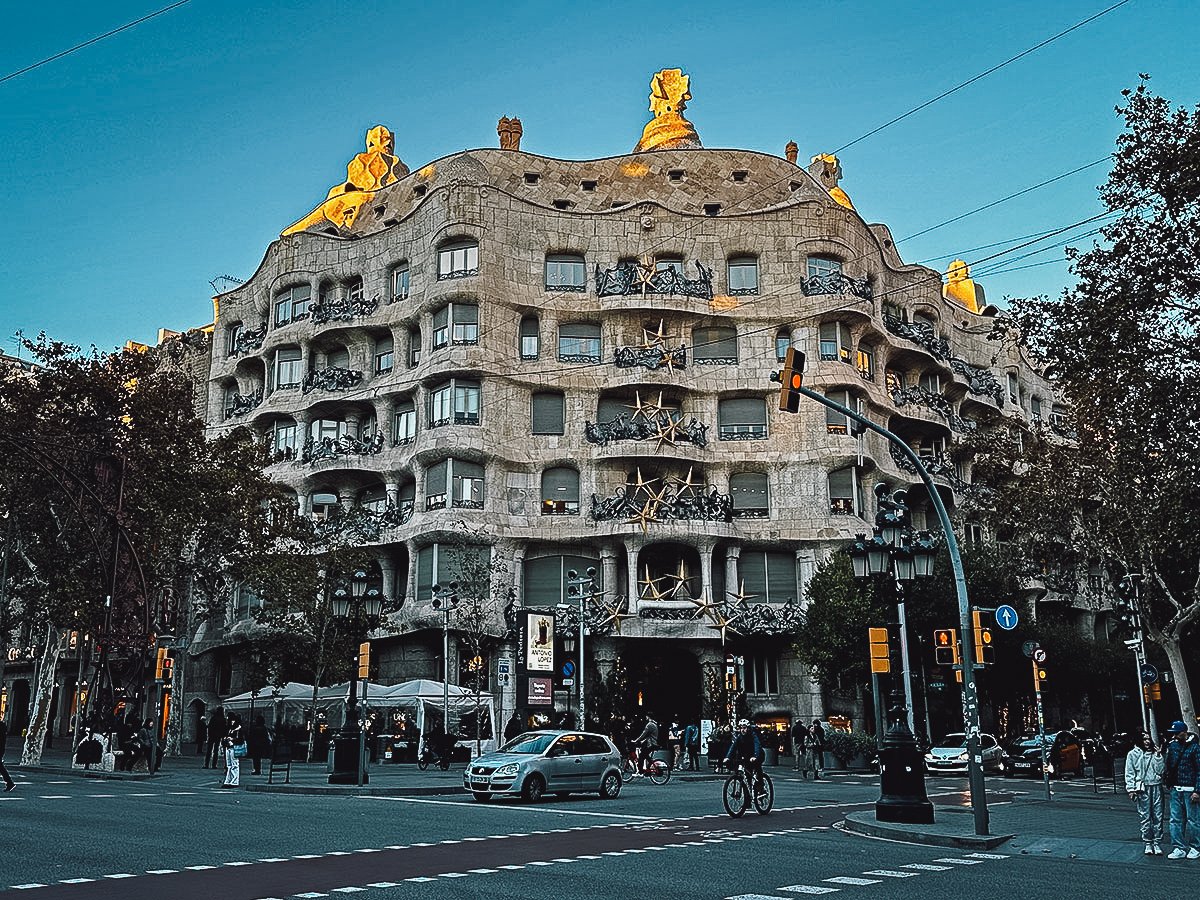Exterior of Casa Mila in Barcelona