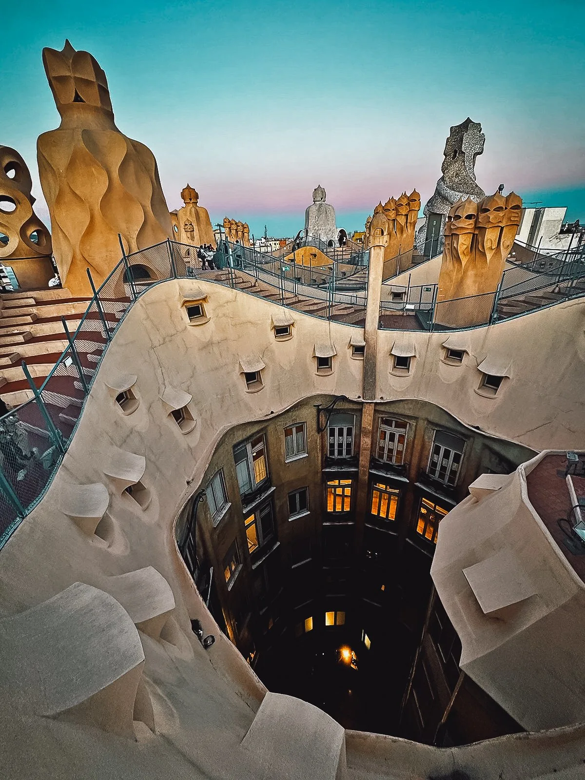 Roof deck at Casa Mila in Barcelona