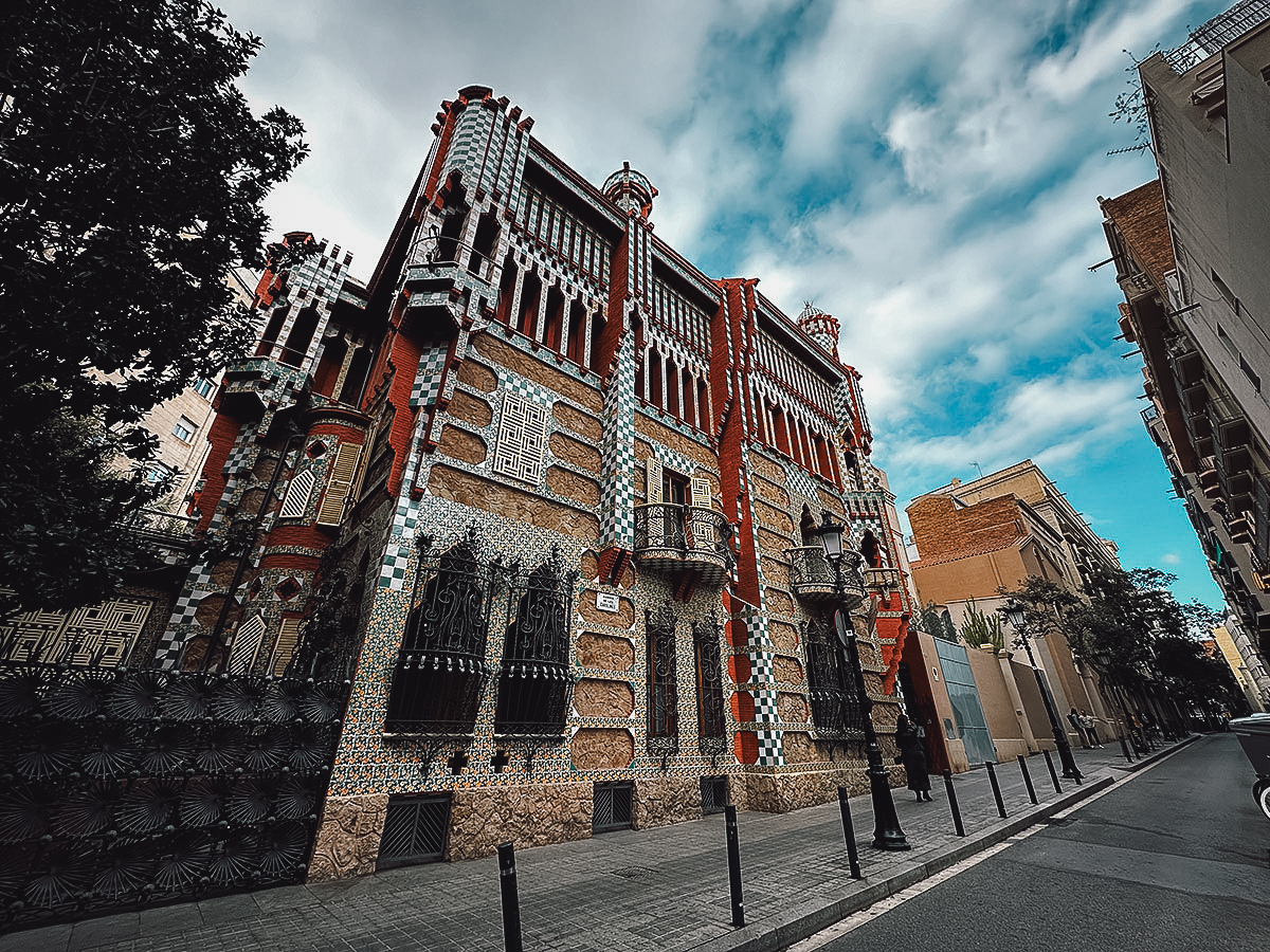 Exterior of Casa Vicens in Barcelona