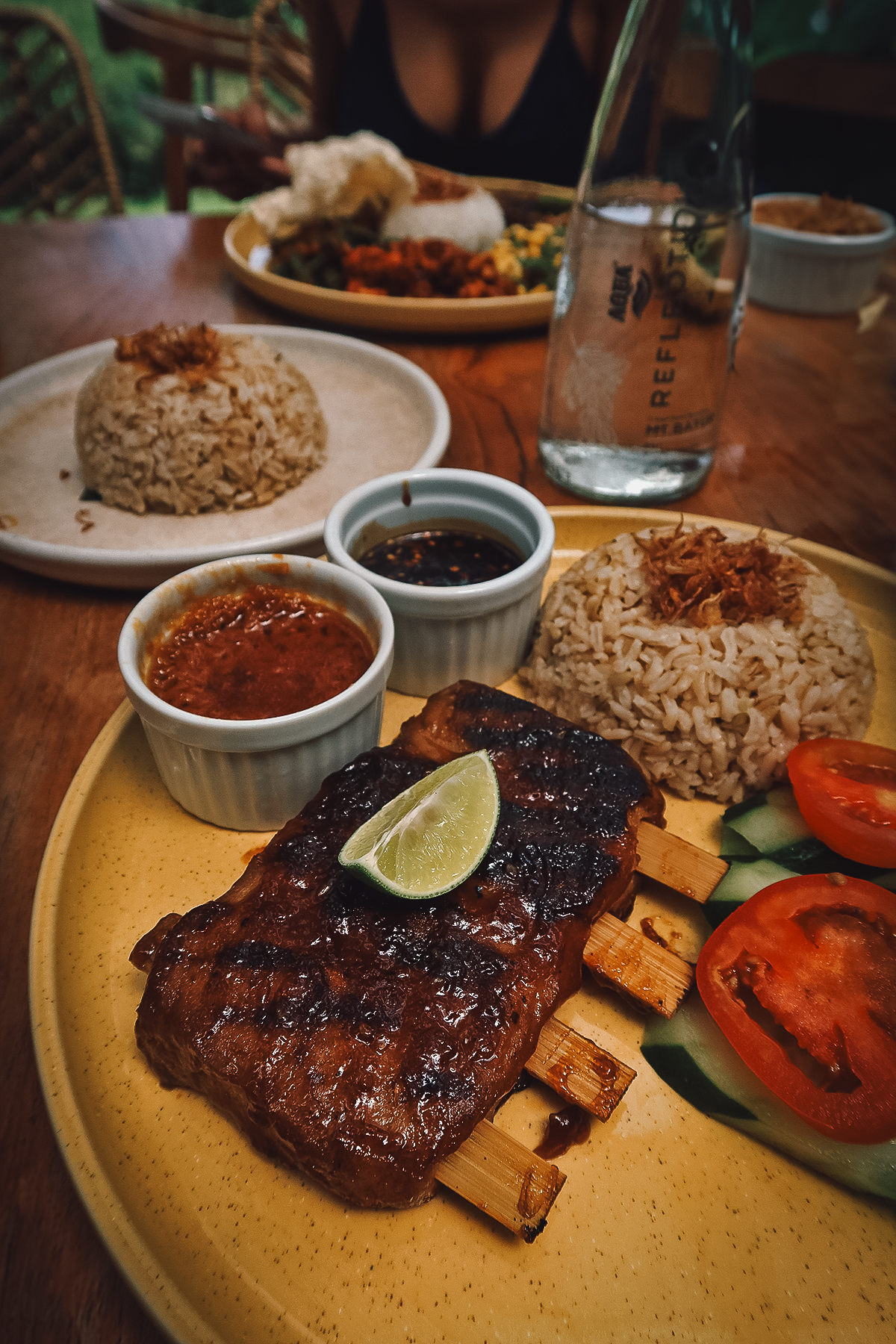 Vegan ribs at a restaurant in Canggu