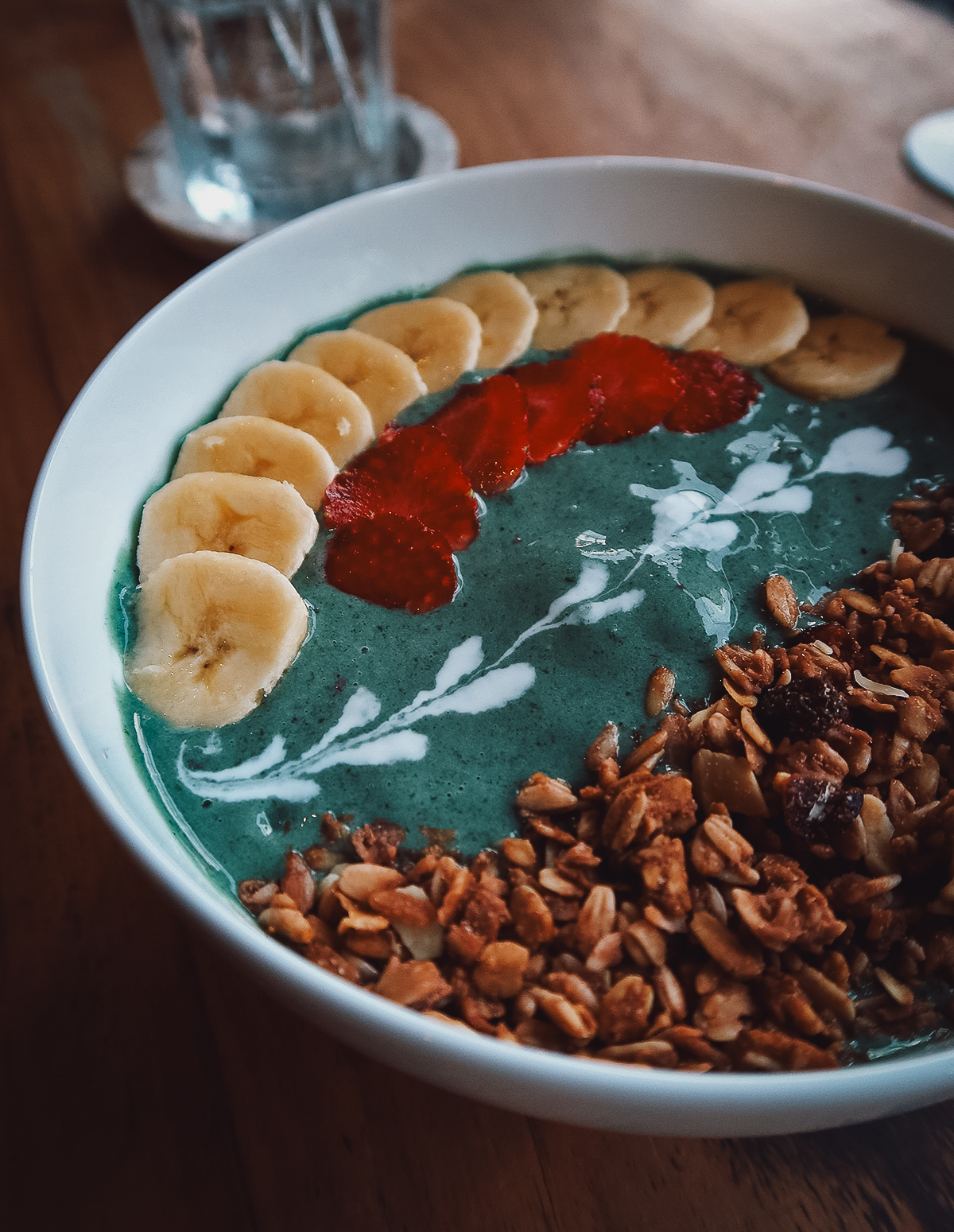 Smoothie bowl at a restaurant in Canggu