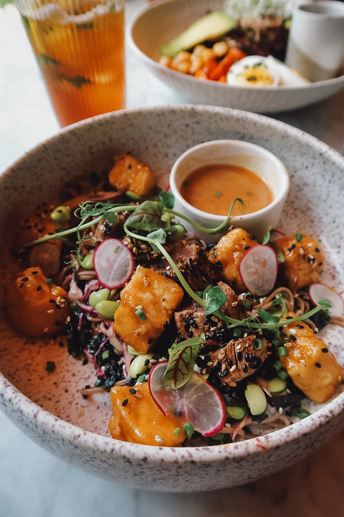 Poke bowl at a restaurant in Canggu