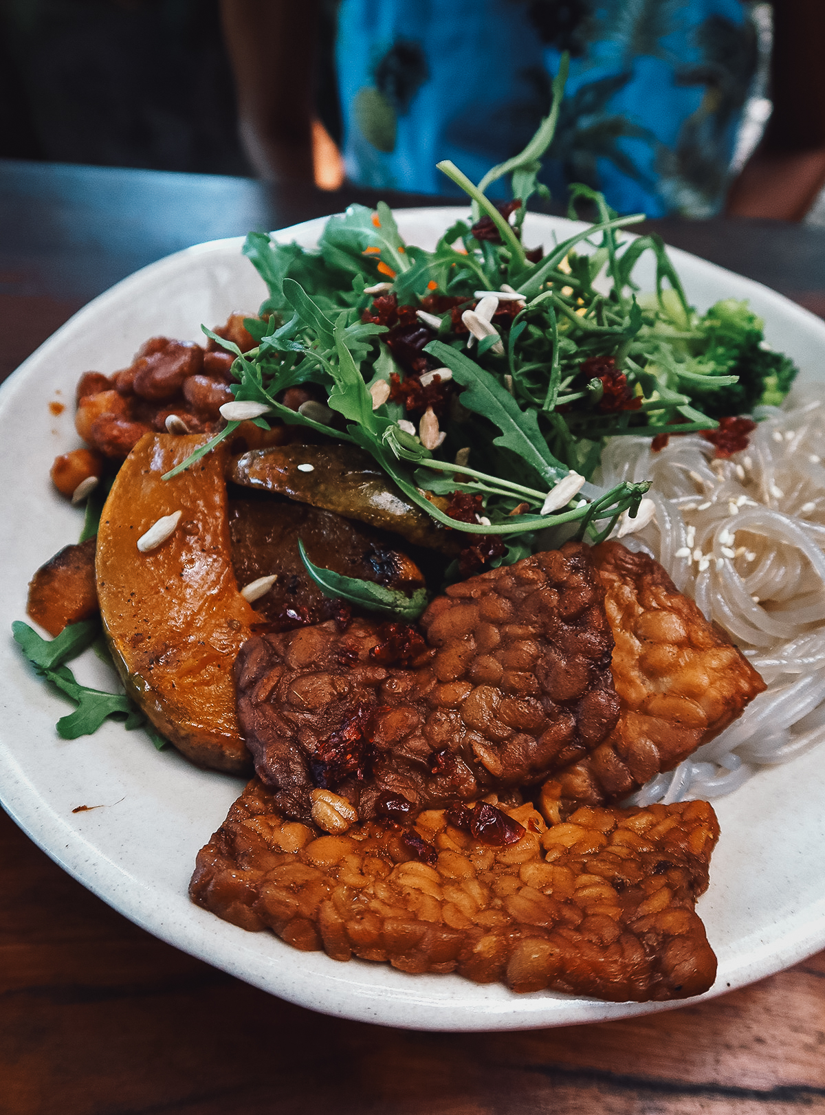 Salad bowl at a restaurant in Canggu