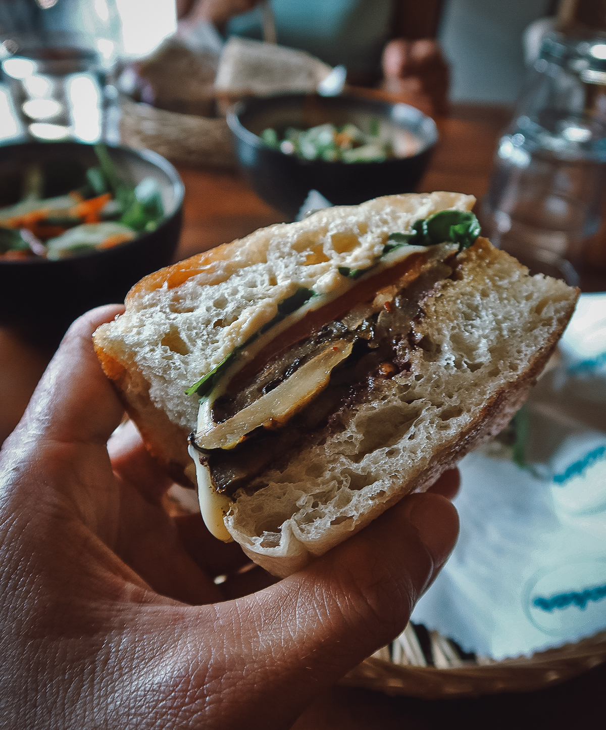 Sandwich at a restaurant in Canggu