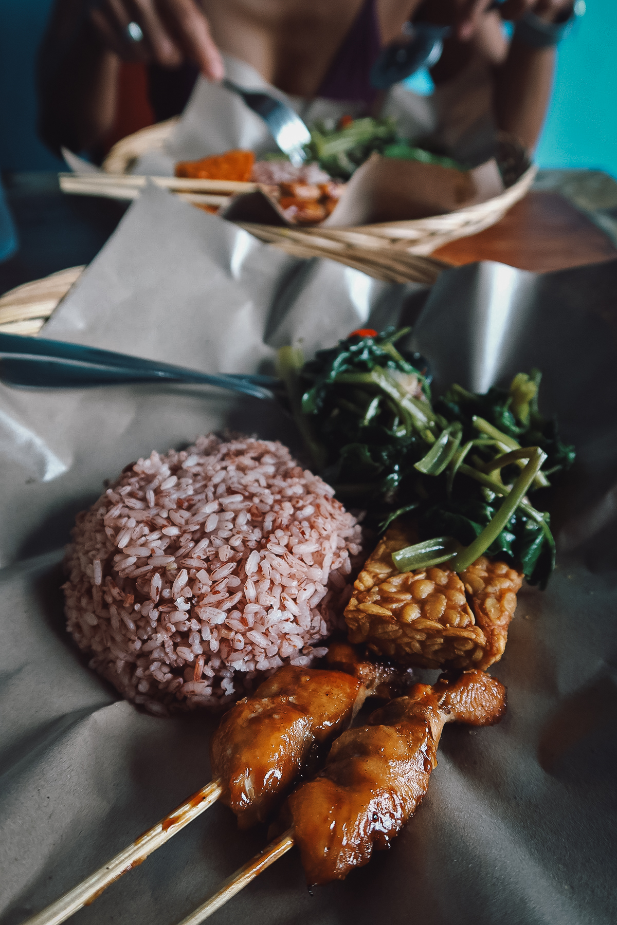 Nasu campur at a restaurant in Canggu