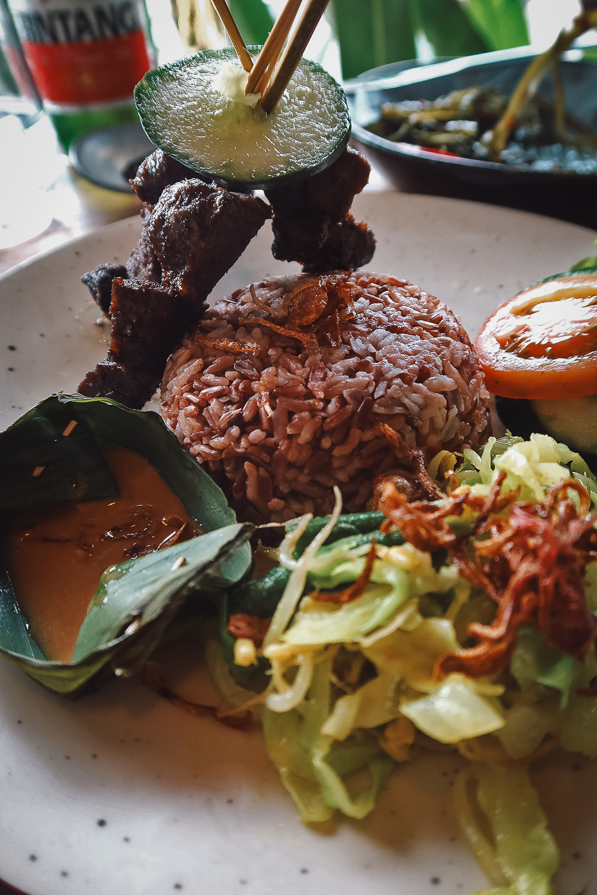 Maranggi satay platter at Antawali Kicthen