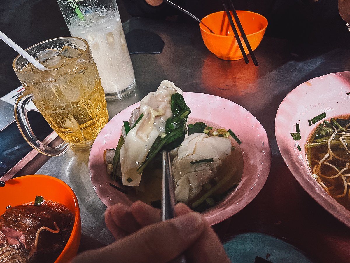 Dumplings in soup
