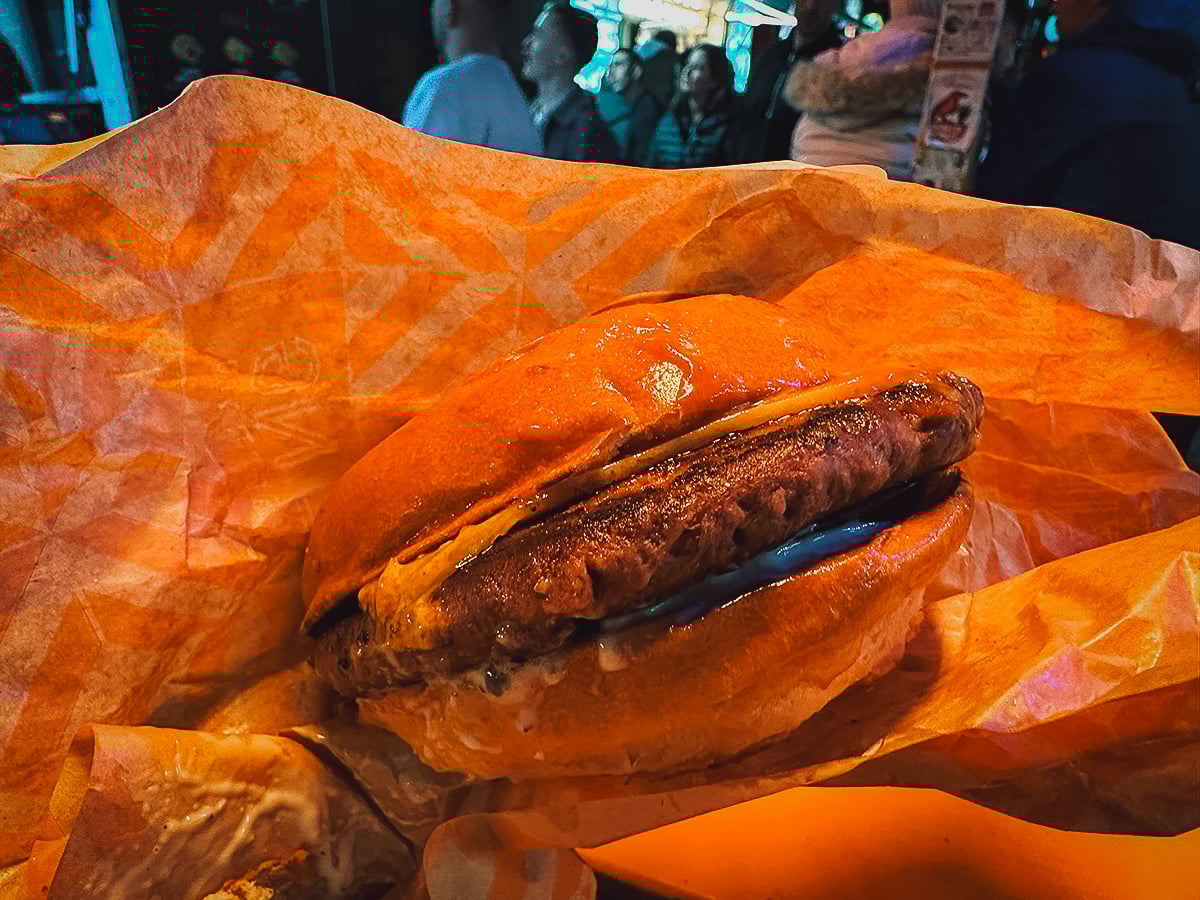 Vegetarian burger from Zing Burger and Company