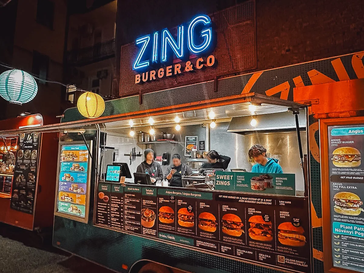 Zing Burger and Company food truck at Karavan