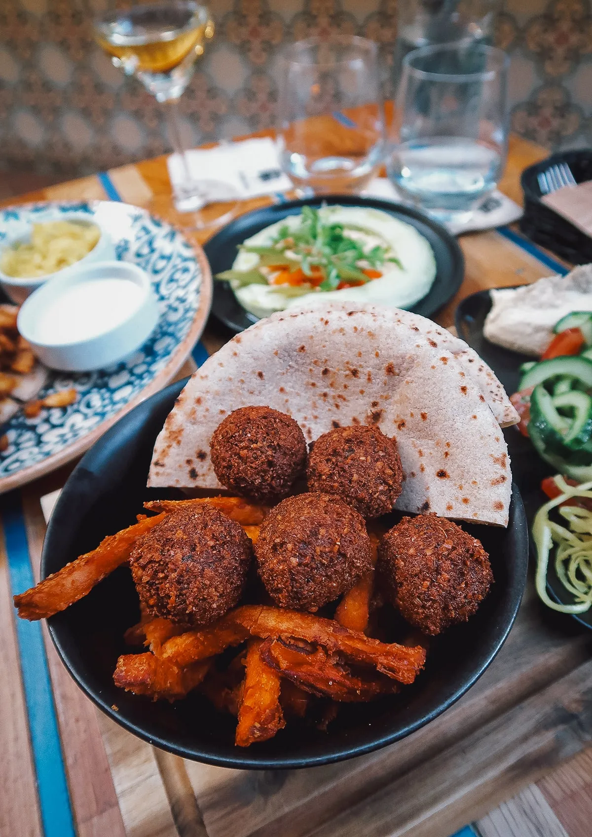 Falafel bowl at Mazel Tov
