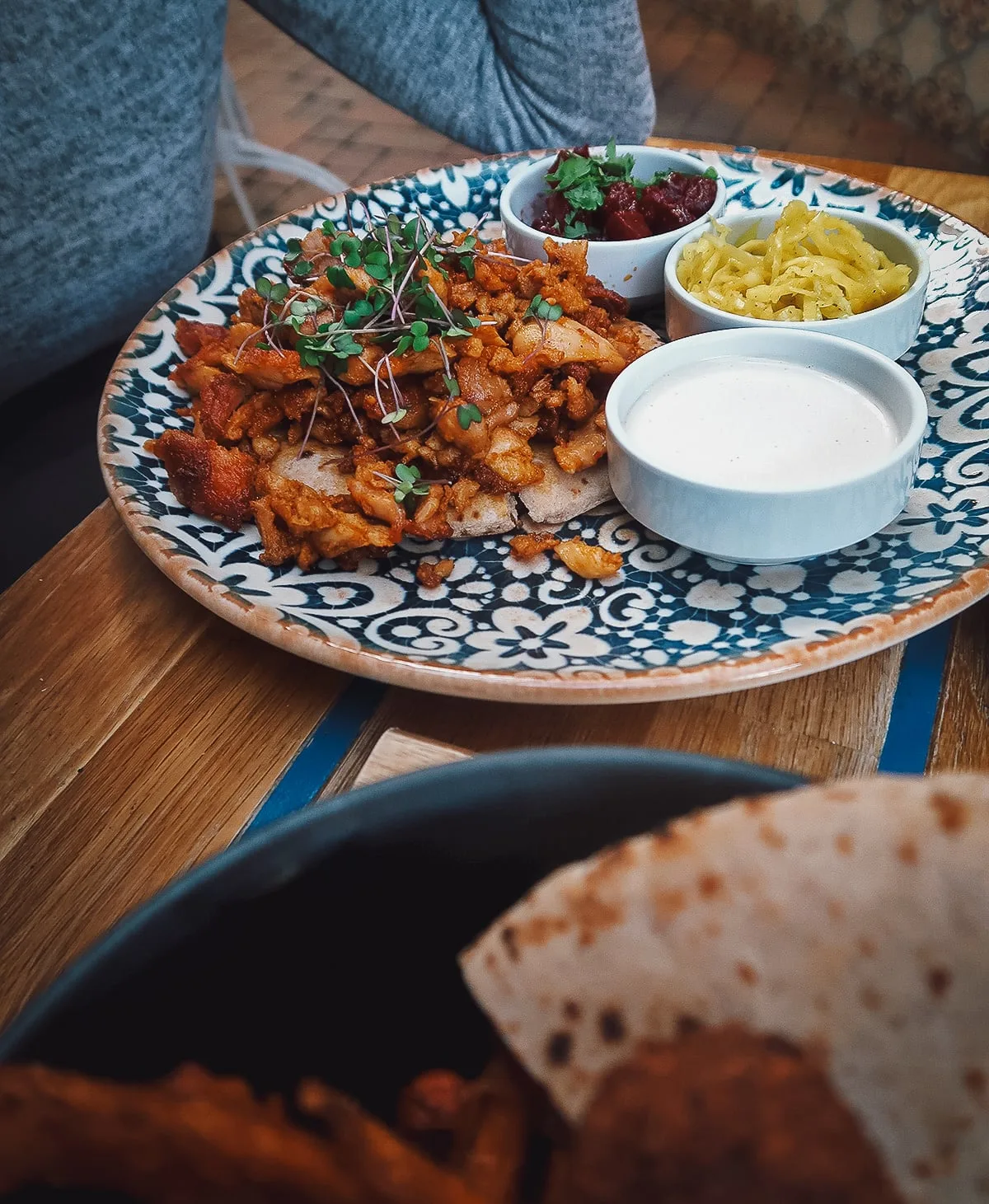 Chicken shawarma at Mazel Tov