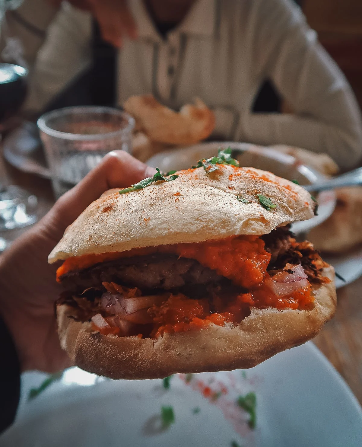 Vegan burger from Szabad