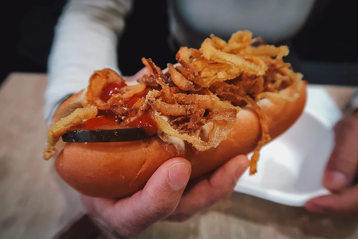 Plant-based hot dog from Vegan Love