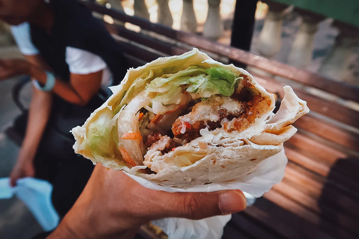 Malta Restaurant Guide Chicken burrito from 3 Cities Take Away