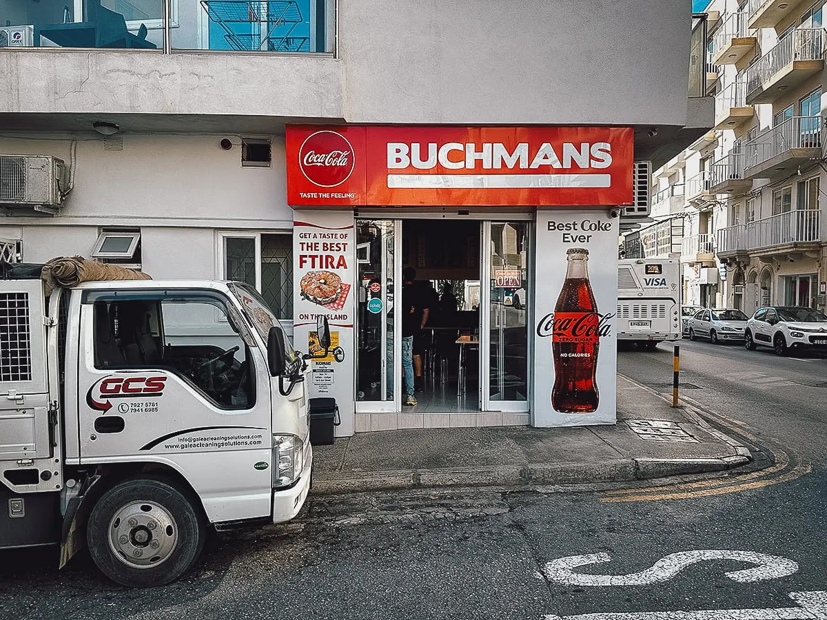 Malta Restaurant Guide Buchman's restaurant exterior