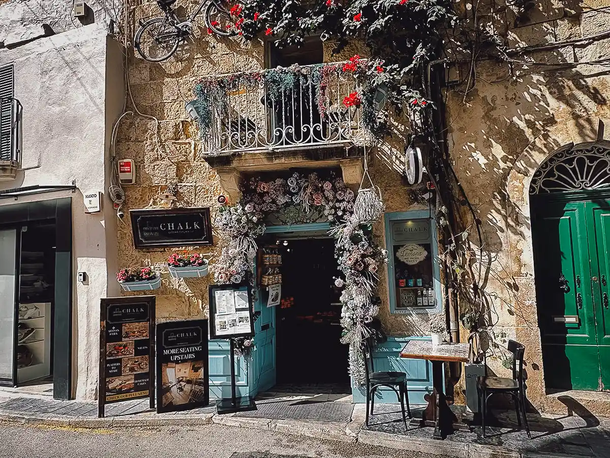Malta Restaurant Guide Chalk restaurant exterior