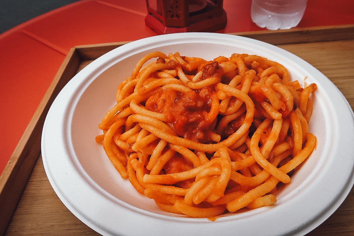 Malta Restaurant Guide Pasta dish at Pasta Republic