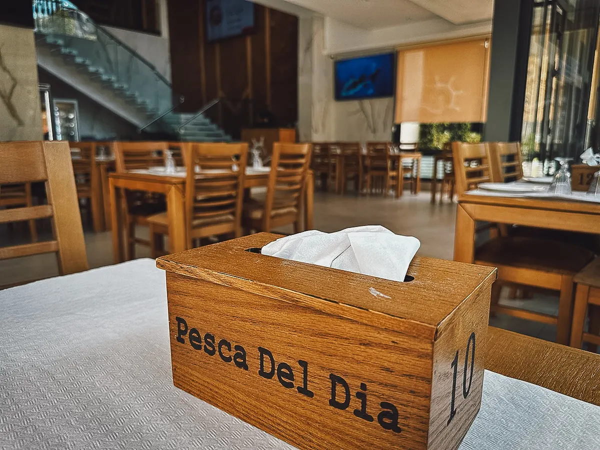 Pesca del Dia restaurant interior